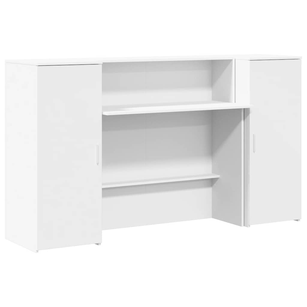 Bureau de réception Blanc 180x50x103,5 cm Bois d'ingénierie
