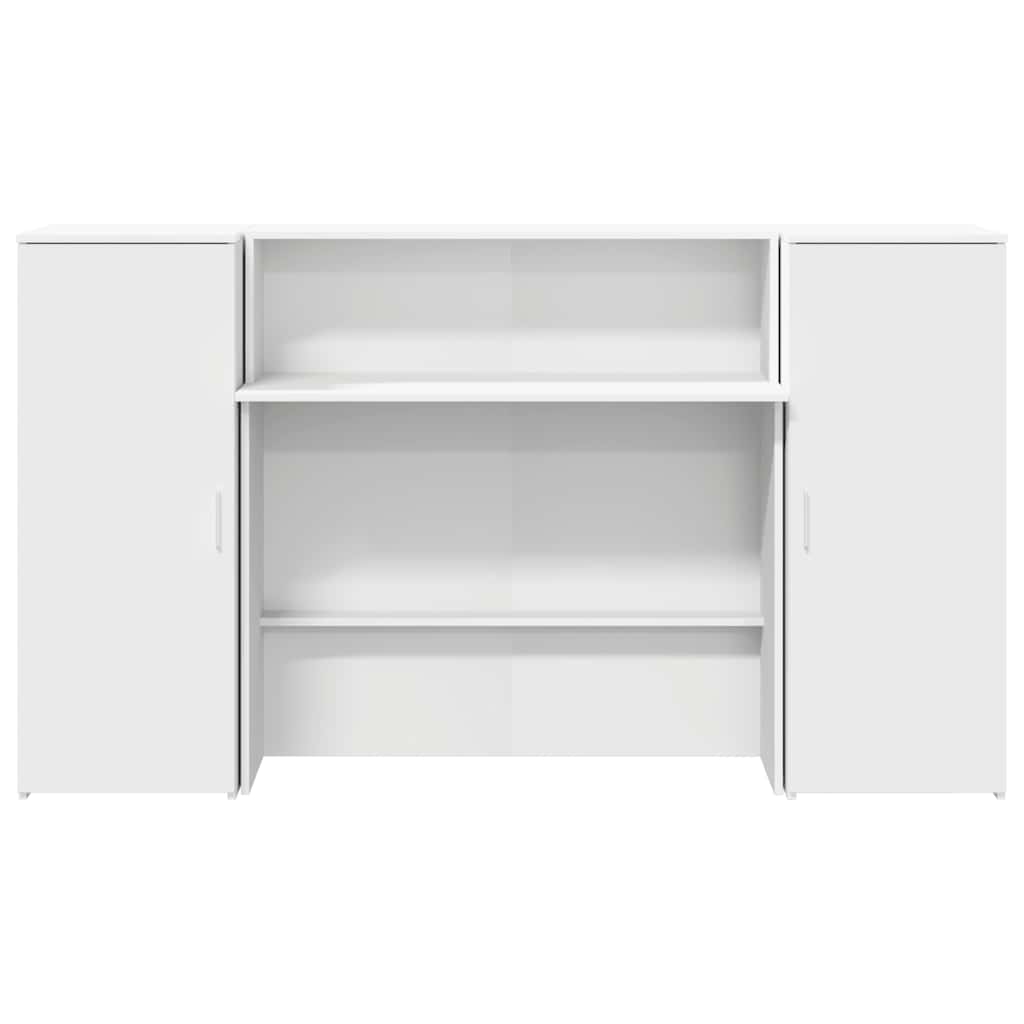 Bureau de réception Blanc 180x50x103,5 cm Bois d'ingénierie