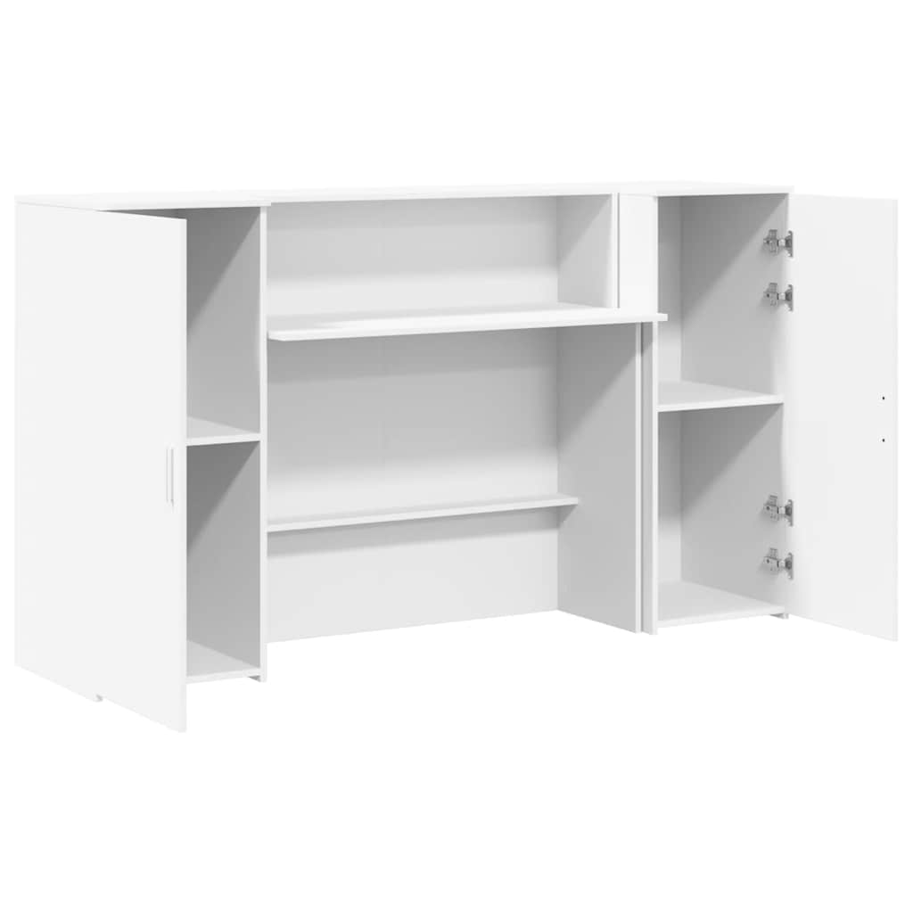 Bureau de réception Blanc 180x50x103,5 cm Bois d'ingénierie