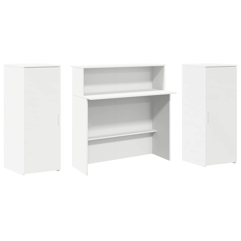 Bureau de réception Blanc 180x50x103,5 cm Bois d'ingénierie