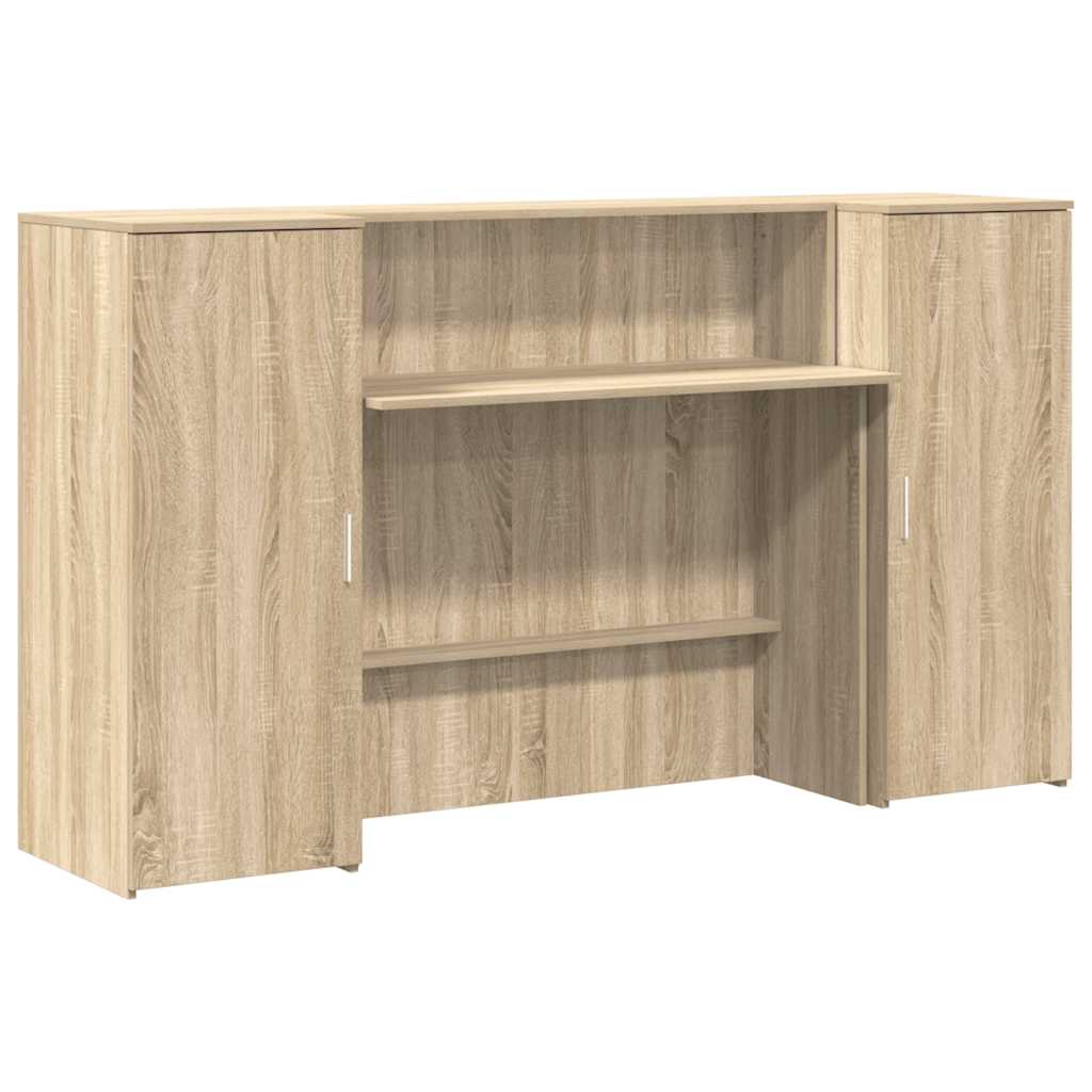 Bureau réception chêne sonoma 180x50x103,5 cm bois d'ingénierie - XIOS