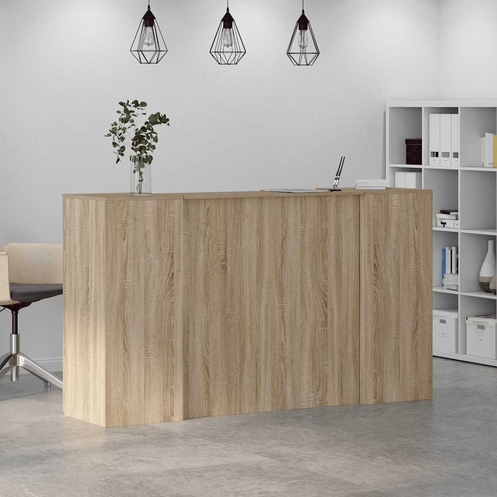 Bureau réception chêne sonoma 180x50x103,5 cm bois d'ingénierie - XIOS