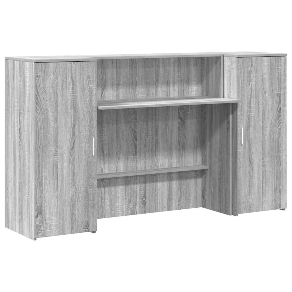 Bureau de réception sonoma gris 180x50x103,5 cm bois ingénierie - XIOS