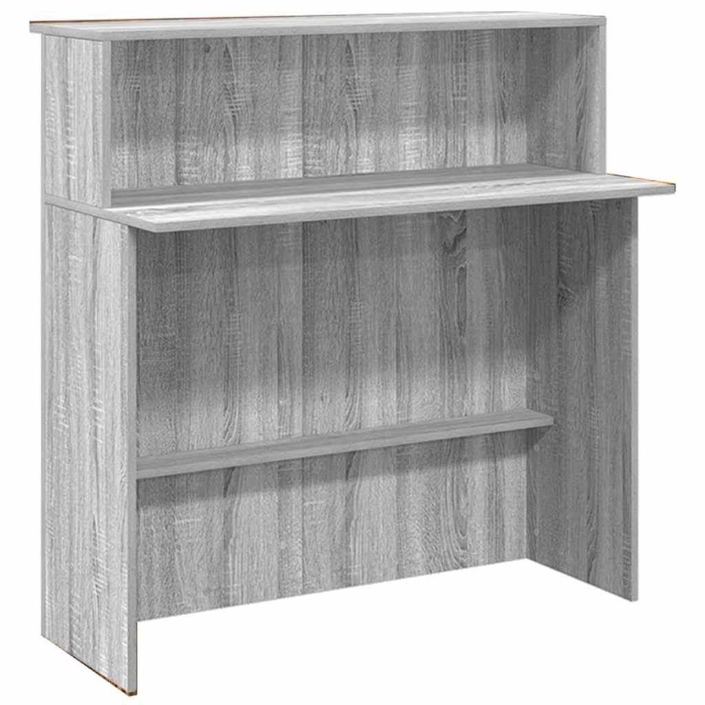 Bureau de réception sonoma gris 180x50x103,5 cm bois ingénierie - XIOS