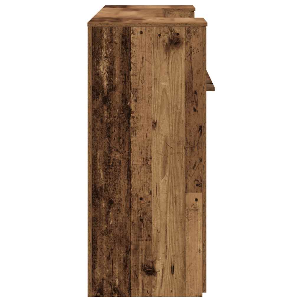 Bureau de réception vieux bois 180x50x103,5cm bois d'ingénierie