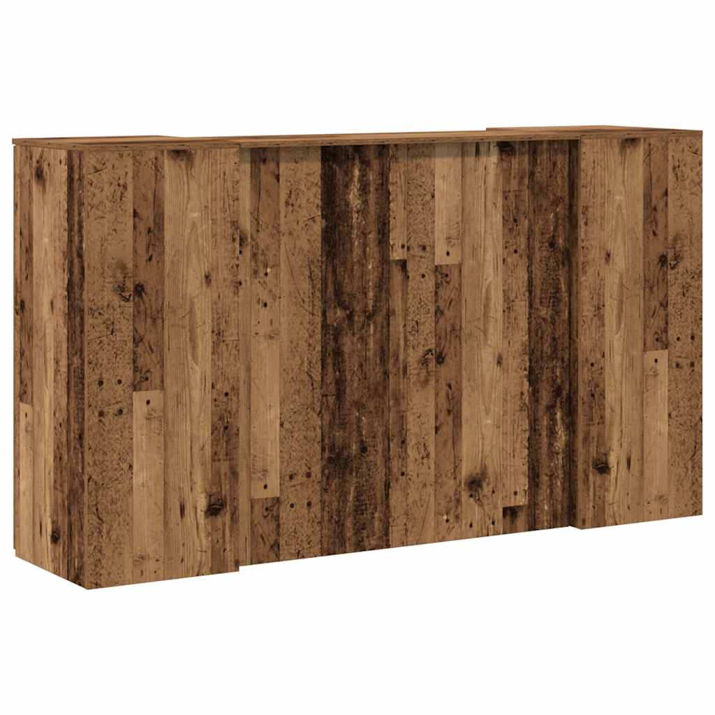 Bureau de réception vieux bois 180x50x103,5cm bois d'ingénierie