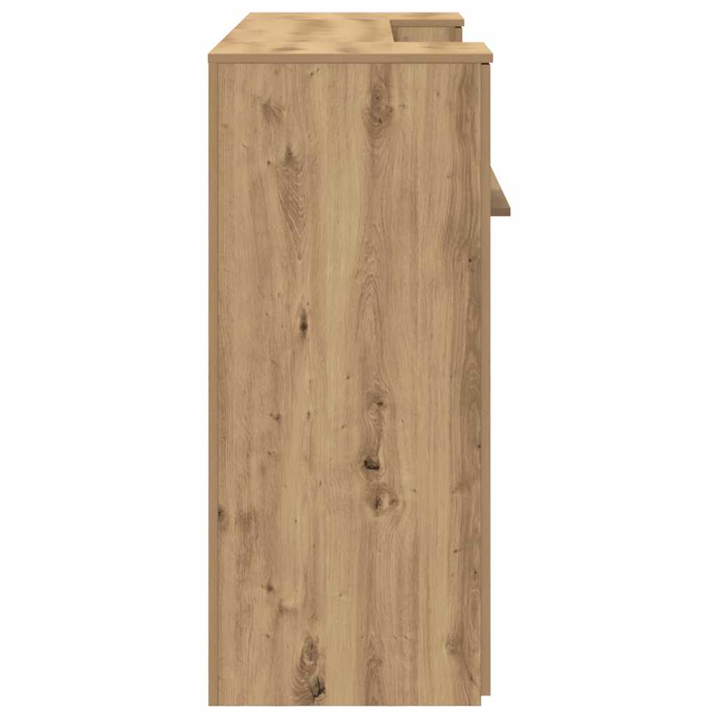 Bureau réception chêne artisanal 180x50x103,5cm bois ingénierie