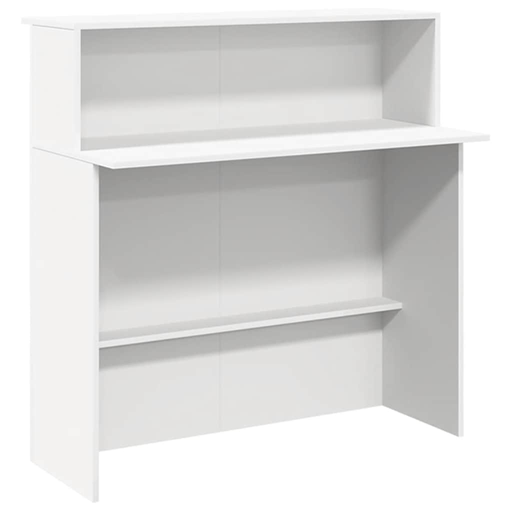 Bureau de réception blanc 200x50x103,5 cm bois d'ingénierie