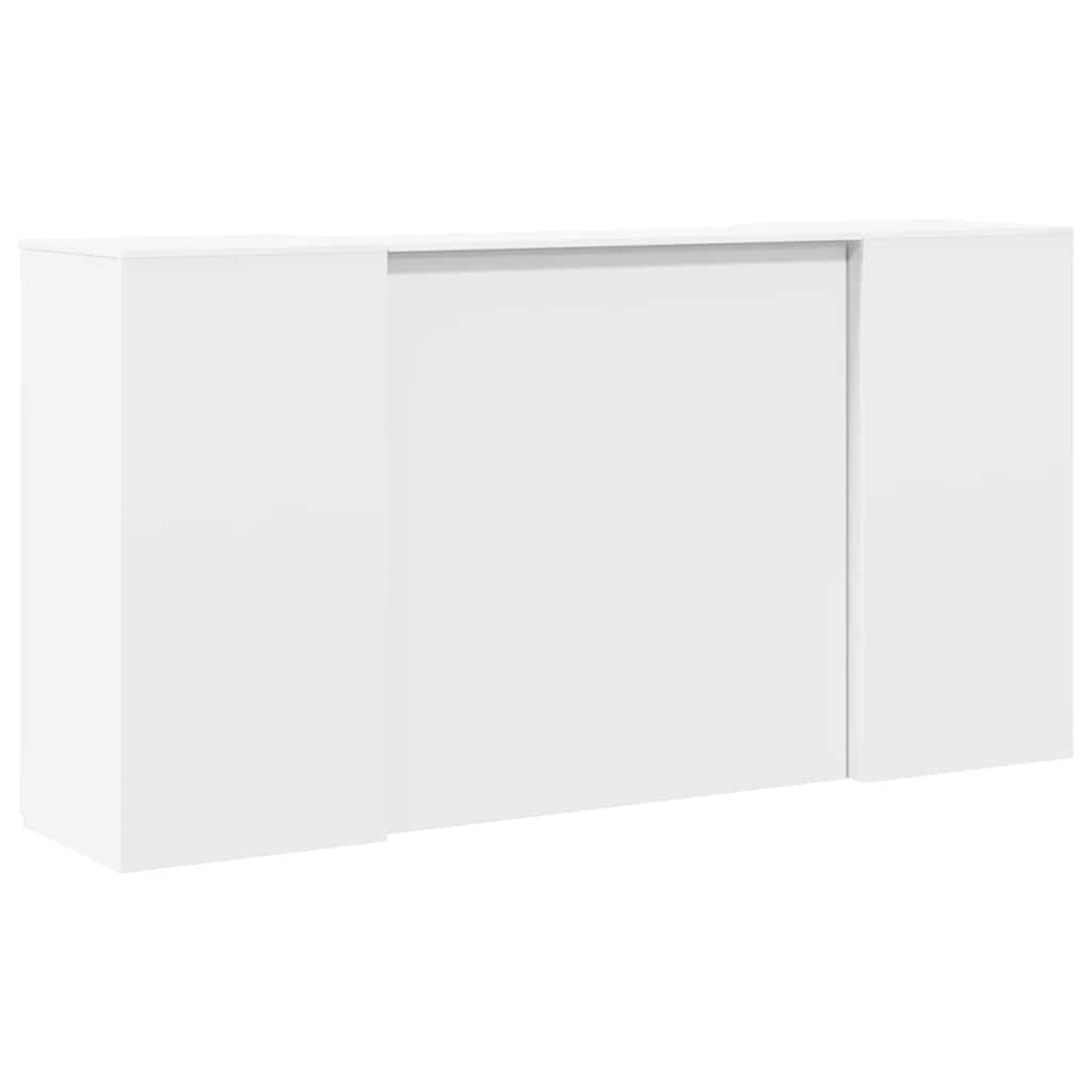Bureau de réception blanc 200x50x103,5 cm bois d'ingénierie - XIOS