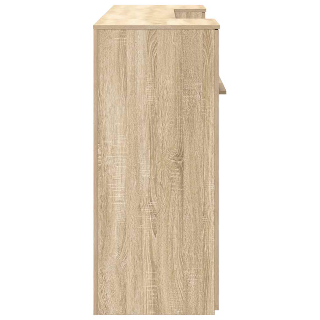 Bureau réception chêne sonoma 200x50x103,5 cm bois d'ingénierie