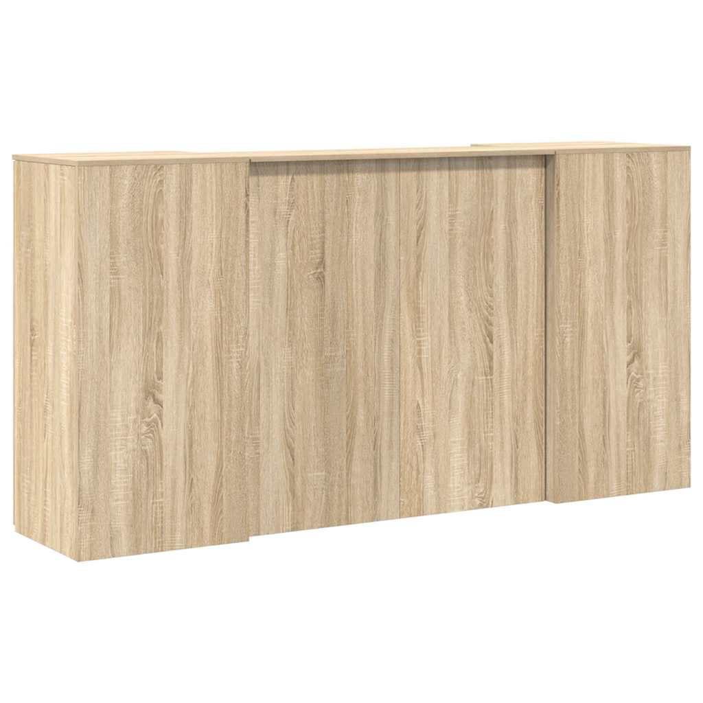 Bureau réception chêne sonoma 200x50x103,5 cm bois d'ingénierie