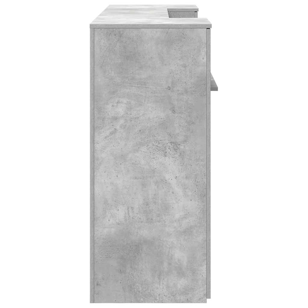 Bureau de réception gris béton 200x50x103,5cm bois d'ingénierie