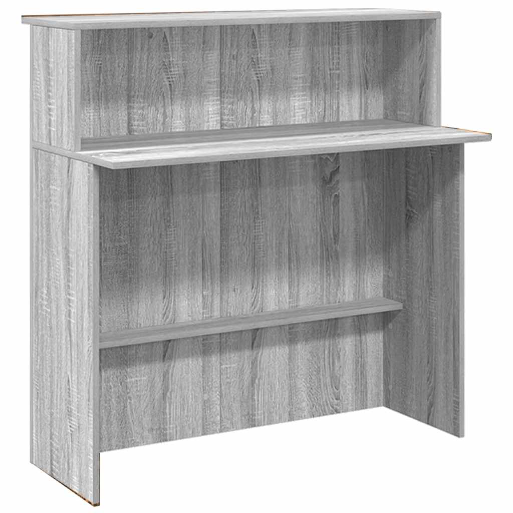 Bureau de réception sonoma gris 200x50x103,5 cm bois ingénierie - XIOS