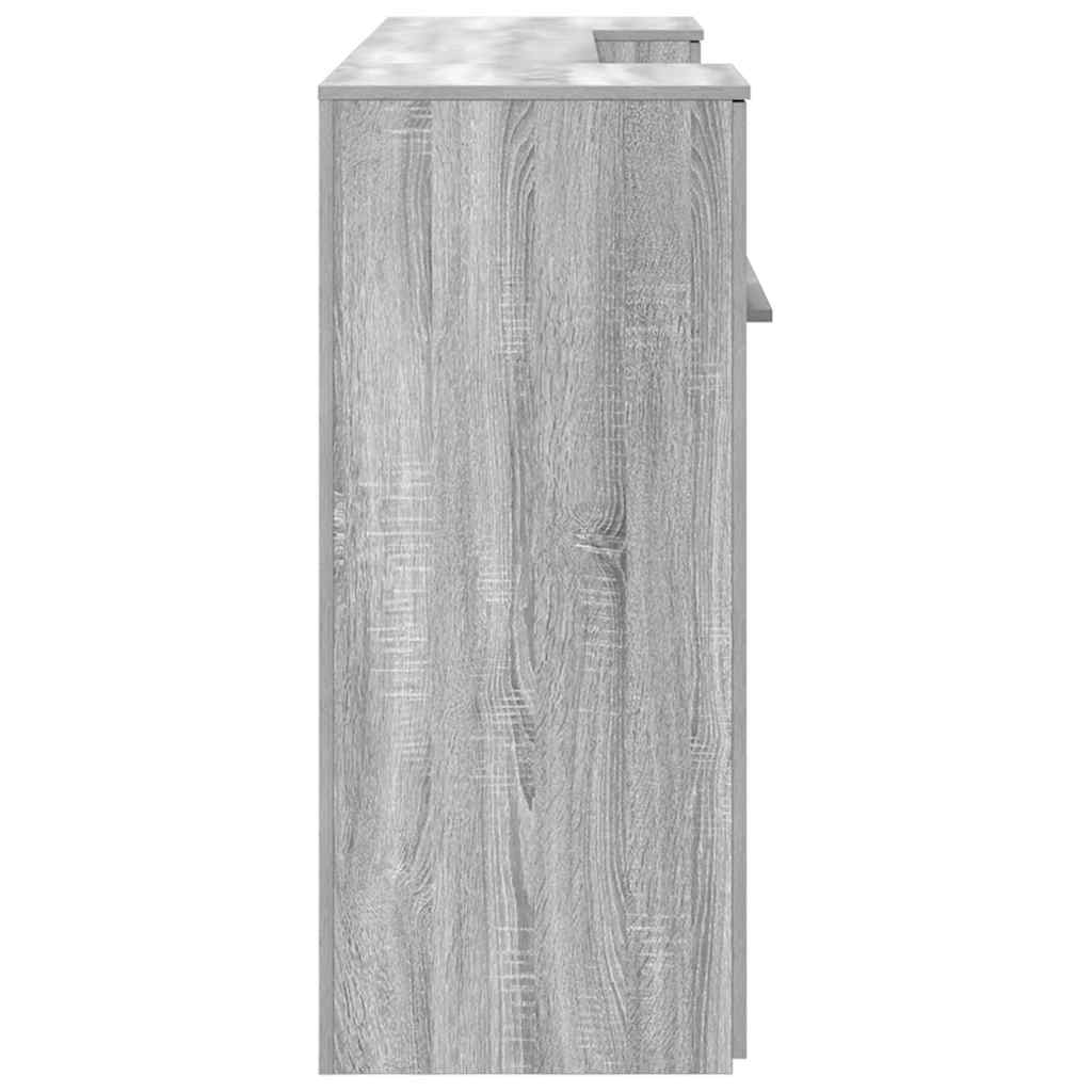 Bureau de réception sonoma gris 200x50x103,5 cm bois ingénierie