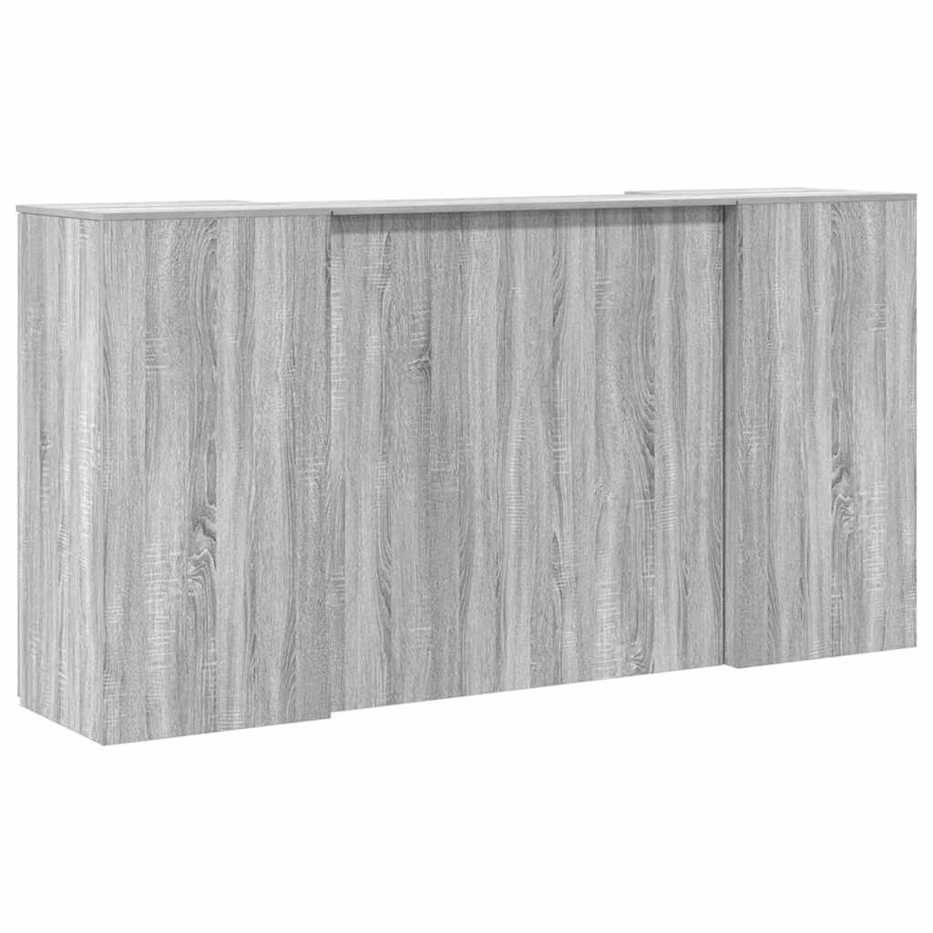 Bureau de réception sonoma gris 200x50x103,5 cm bois ingénierie - XIOS