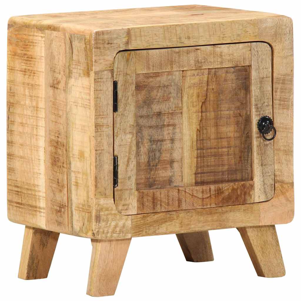 Table de chevet 40x32x46 cm bois de manguier massif brut - XIOS