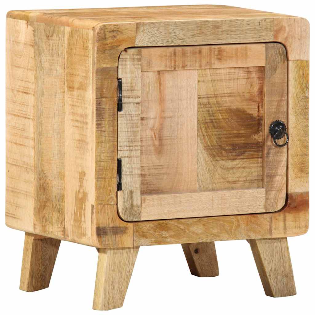 Table de chevet 40x32x46 cm bois de manguier massif brut - XIOS
