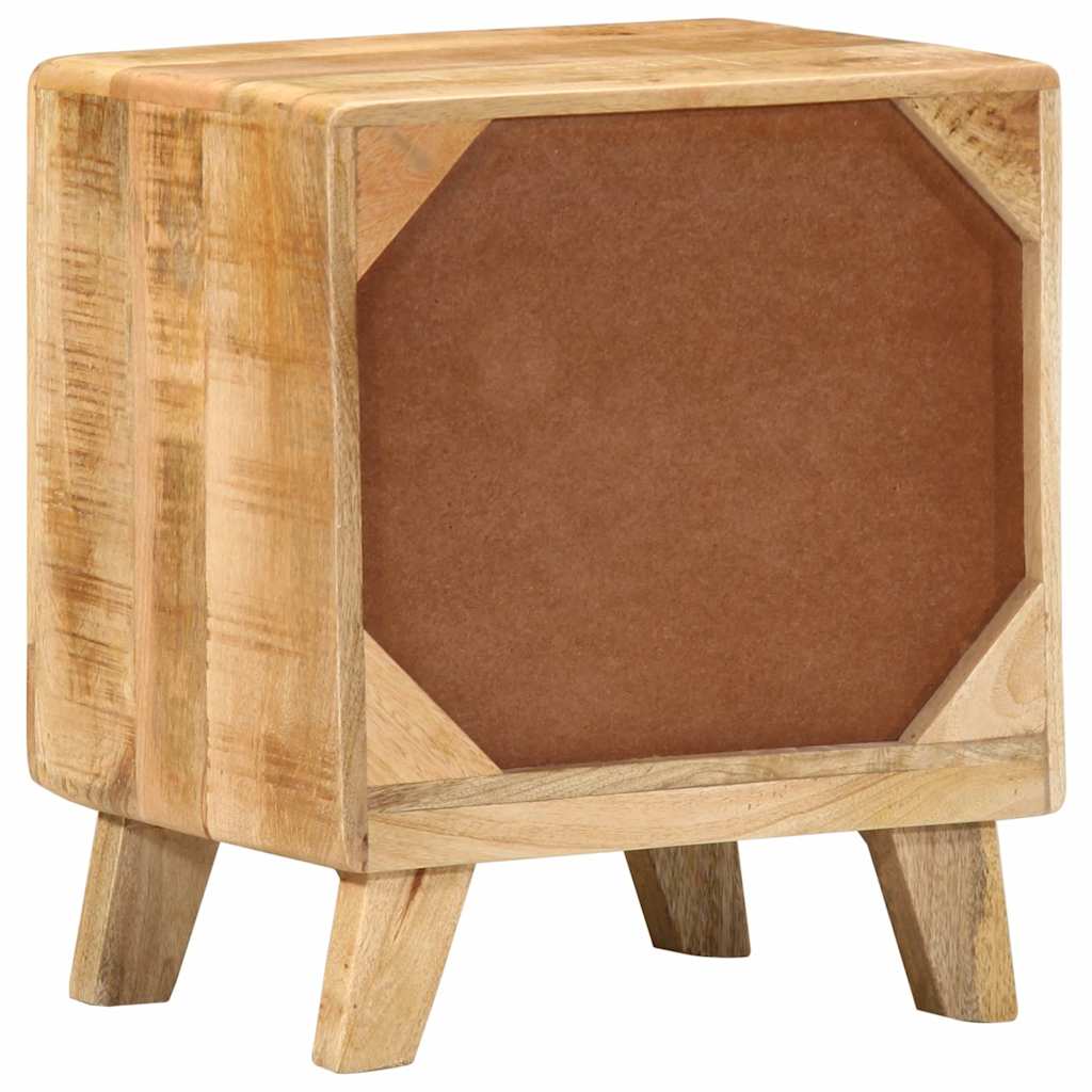 Table de chevet 40x32x46 cm bois de manguier massif brut - XIOS