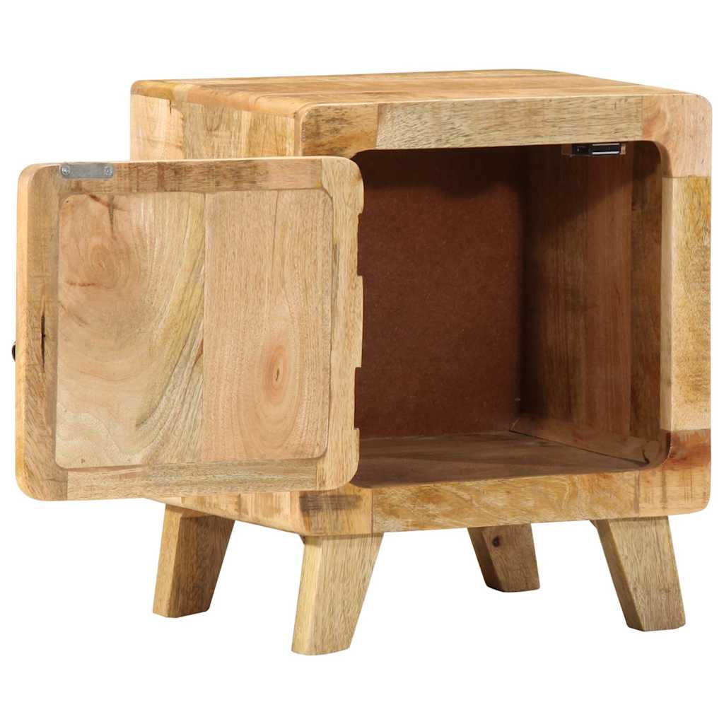 Table de chevet 40x32x46 cm bois de manguier massif brut - XIOS