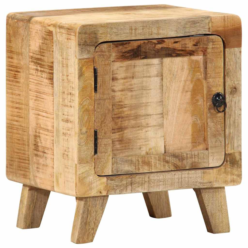 Table de chevet 40x32x46 cm bois de manguier massif brut - XIOS