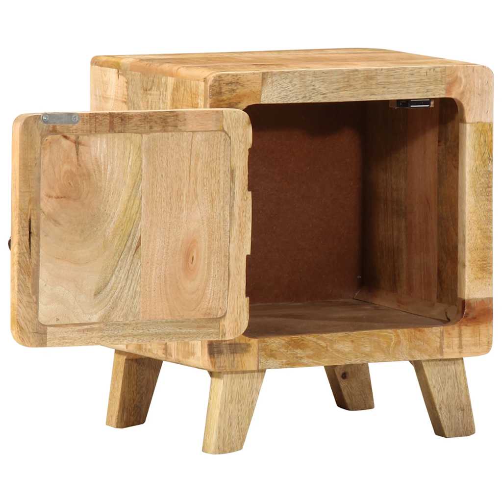 Table de chevet 2 pcs 40x32x46 cm bois massif de manguier brut - XIOS