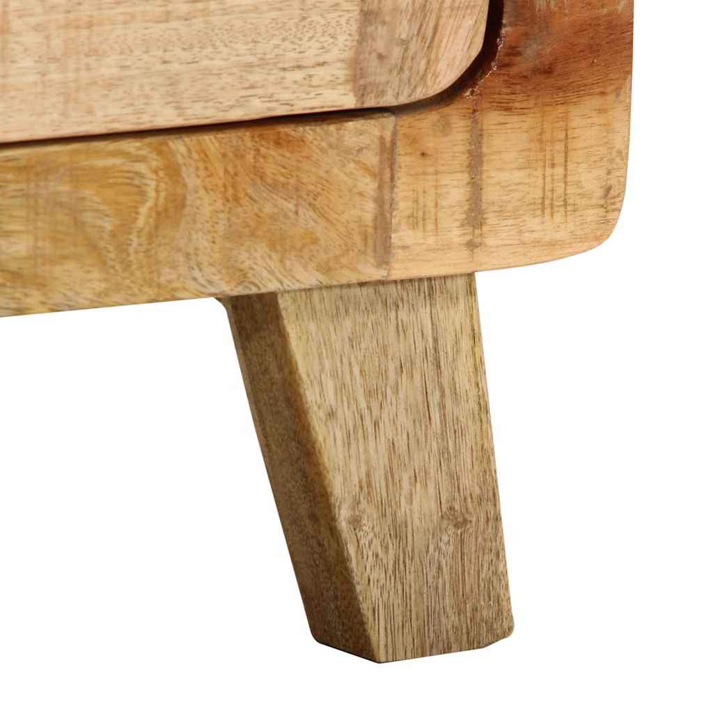 Table de chevet 2 pcs 40x32x46 cm bois massif de manguier brut - XIOS