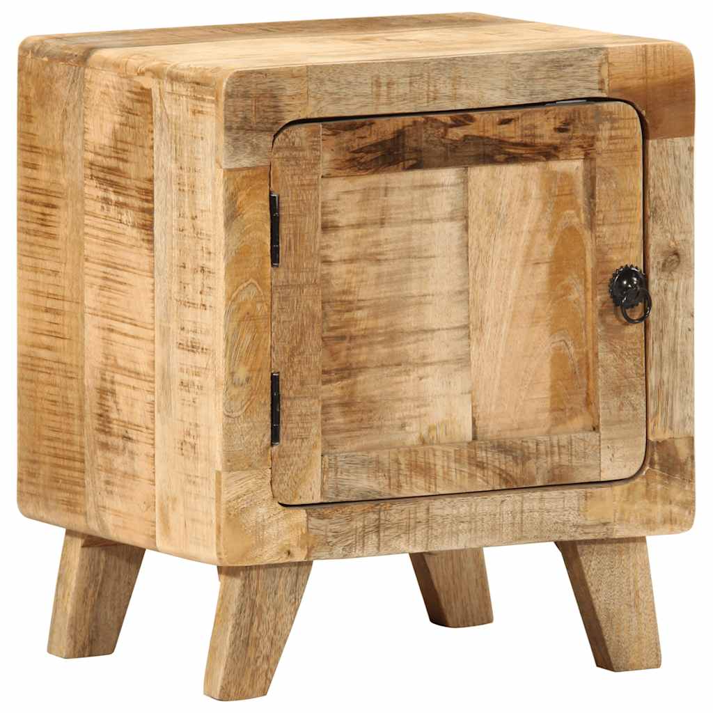 Table de chevet 2 pcs 40x32x46 cm bois massif de manguier brut - XIOS