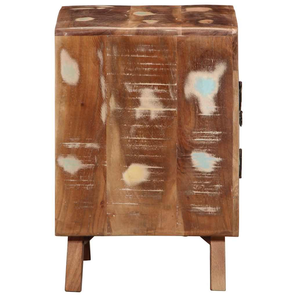 Table de chevet 40x32x46 cm bois massif de récupération - XIOS