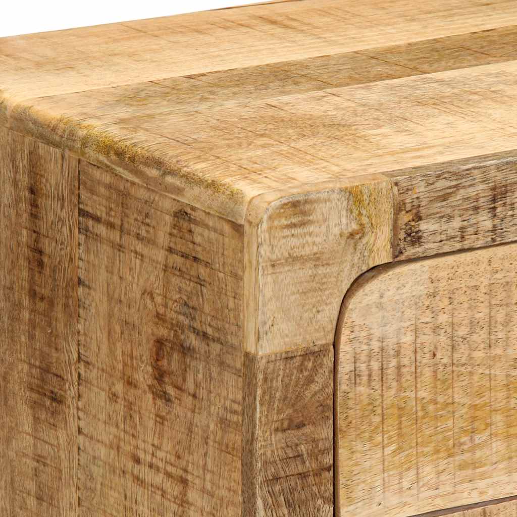 Table de chevet 40x32x46 cm bois de manguier massif brut - XIOS