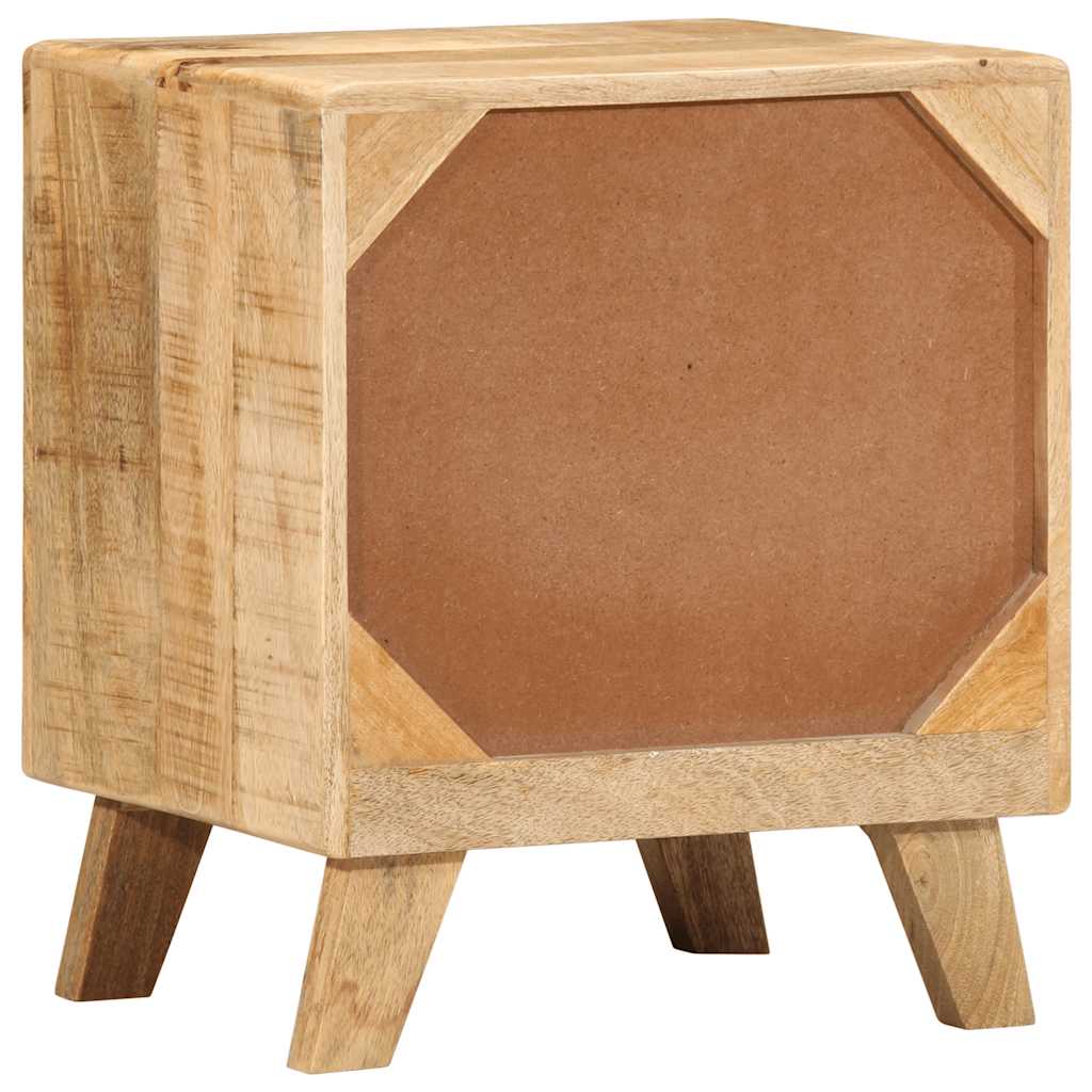 Table de chevet 2 pcs 40x32x46 cm bois massif de manguier brut - XIOS