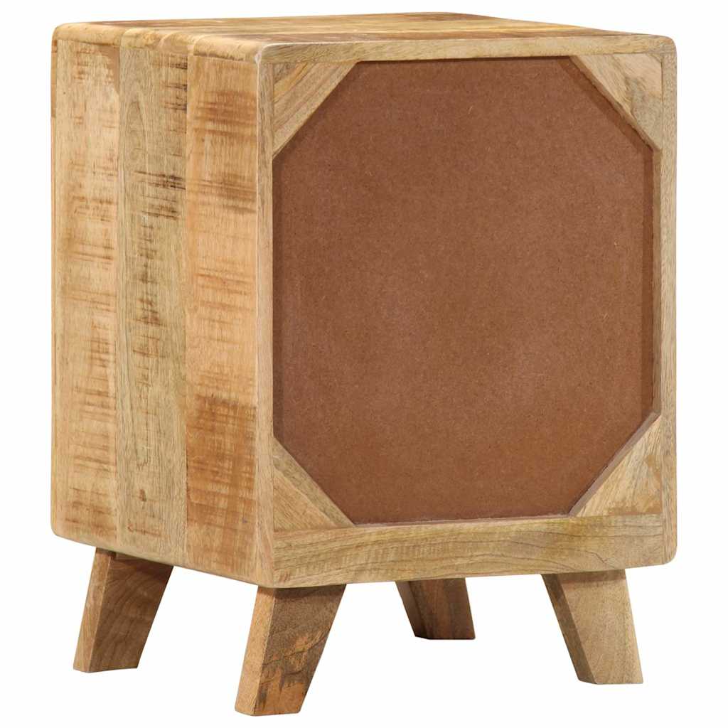 Table de chevet 2 pcs 37x32x50 cm bois massif de manguier brut - XIOS