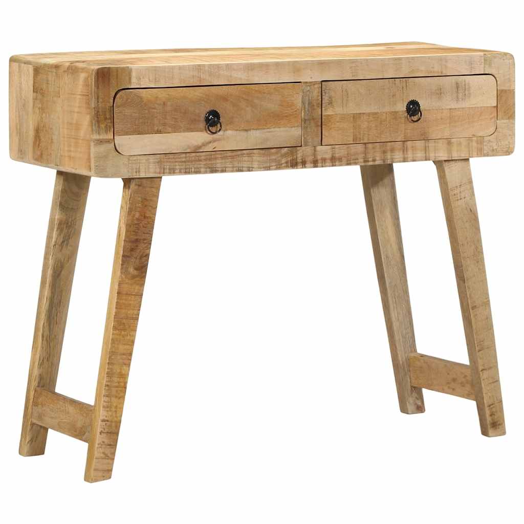 Table console 90x32x75 cm bois massif de manguier brut - XIOS