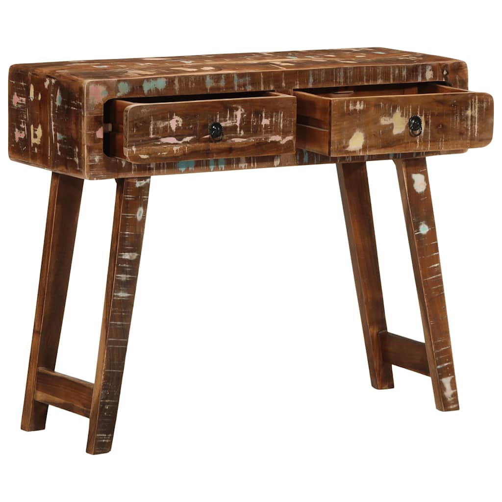 Table console 90x32x75 cm bois massif de récupération - XIOS