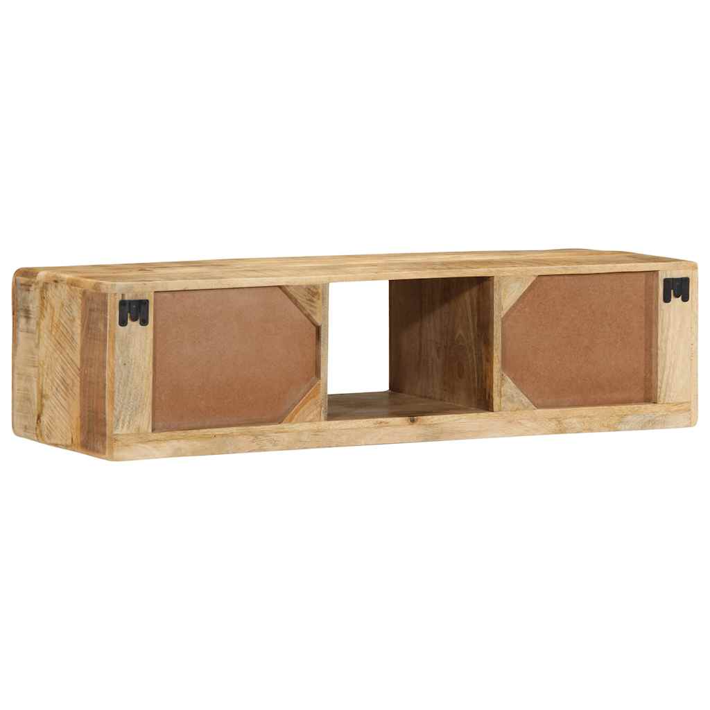 Meuble TV mural 100x32x25 cm bois massif manguier brut - XIOS
