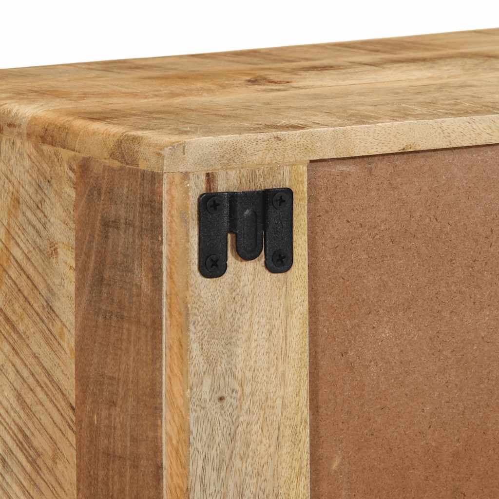 Meuble TV mural 100x32x25 cm bois massif manguier brut - XIOS