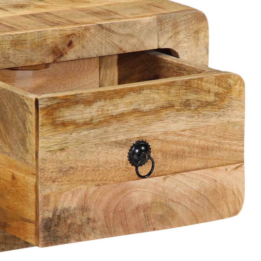 Meuble TV mural 100x32x25 cm bois massif manguier brut - XIOS