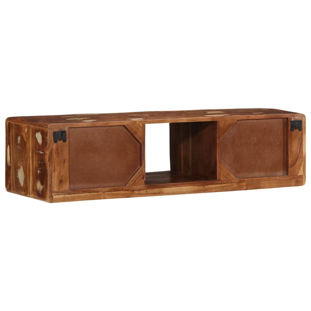 Meuble TV mural 100x32x25 cm bois massif de récupération - XIOS