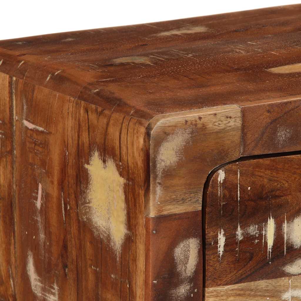 Meuble TV mural 100x32x25 cm bois massif de récupération - XIOS