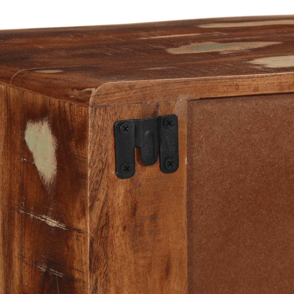 Meuble TV mural 100x32x25 cm bois massif de récupération - XIOS