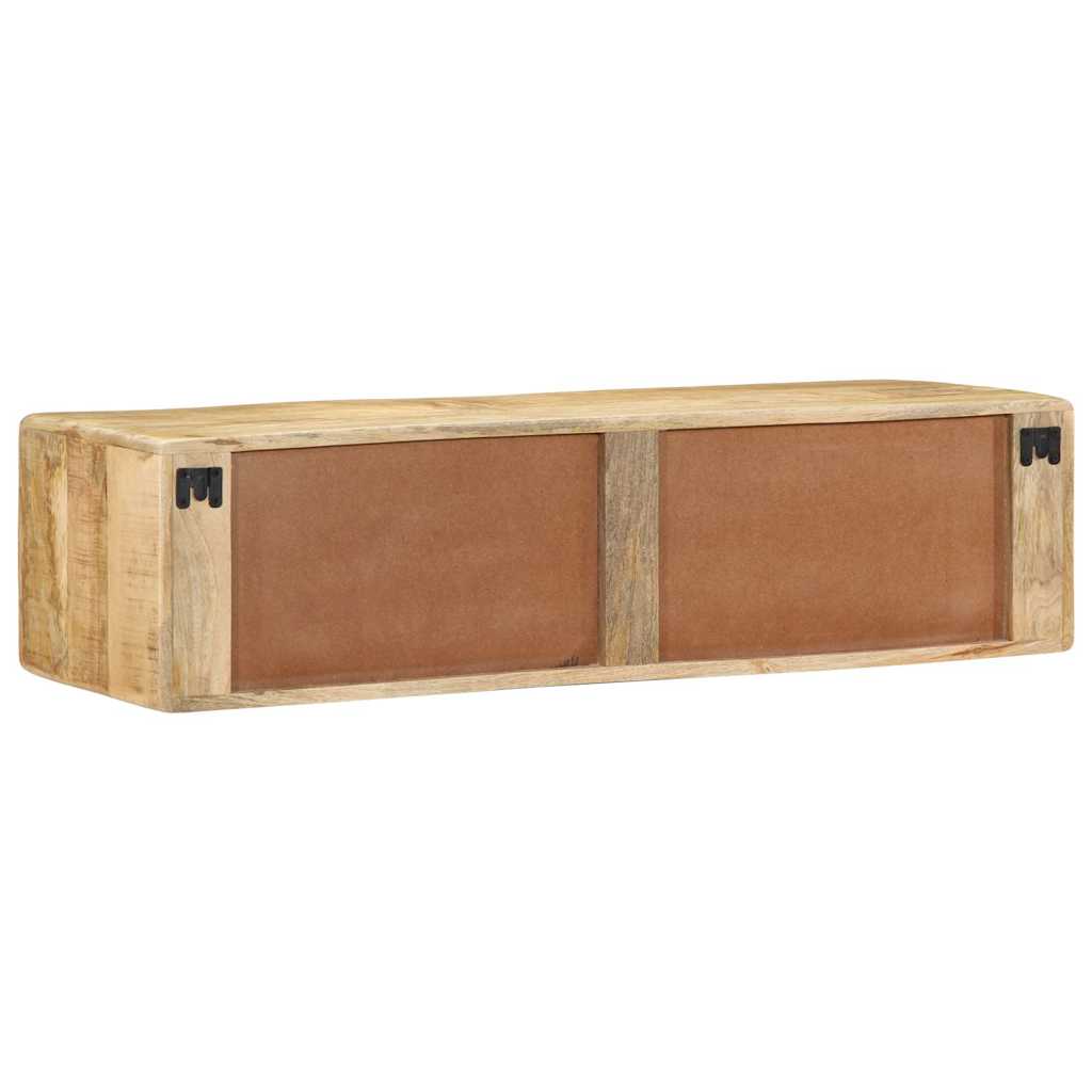 Meuble TV mural 100x32x25 cm bois massif manguier brut - XIOS