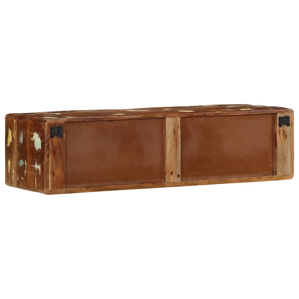 Meuble TV mural 100x32x25 cm bois massif de récupération - XIOS