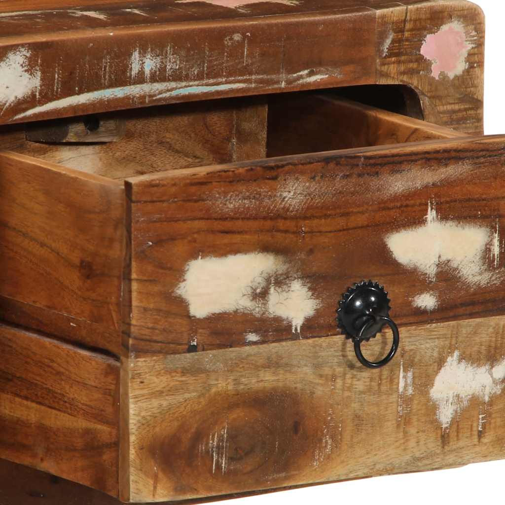 Meuble TV mural 100x32x25 cm bois massif de récupération - XIOS