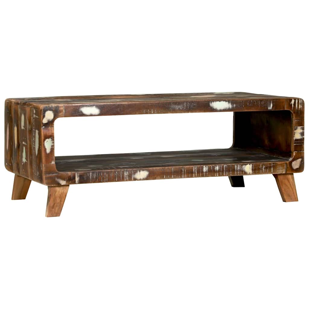 Table basse 90 x 50 x 35 cm bois de récupération massif - XIOS