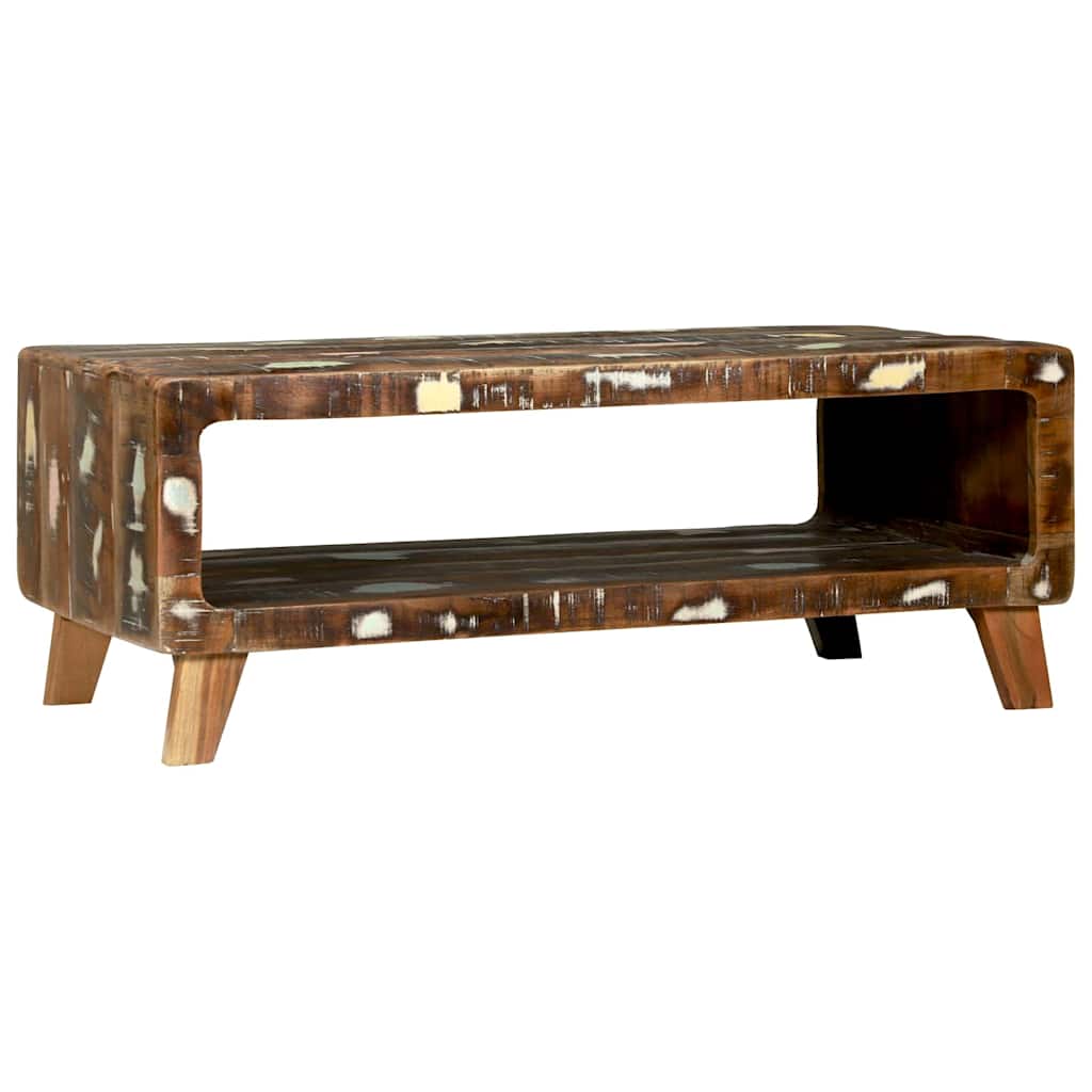 Table basse 90 x 50 x 35 cm bois de récupération massif - XIOS