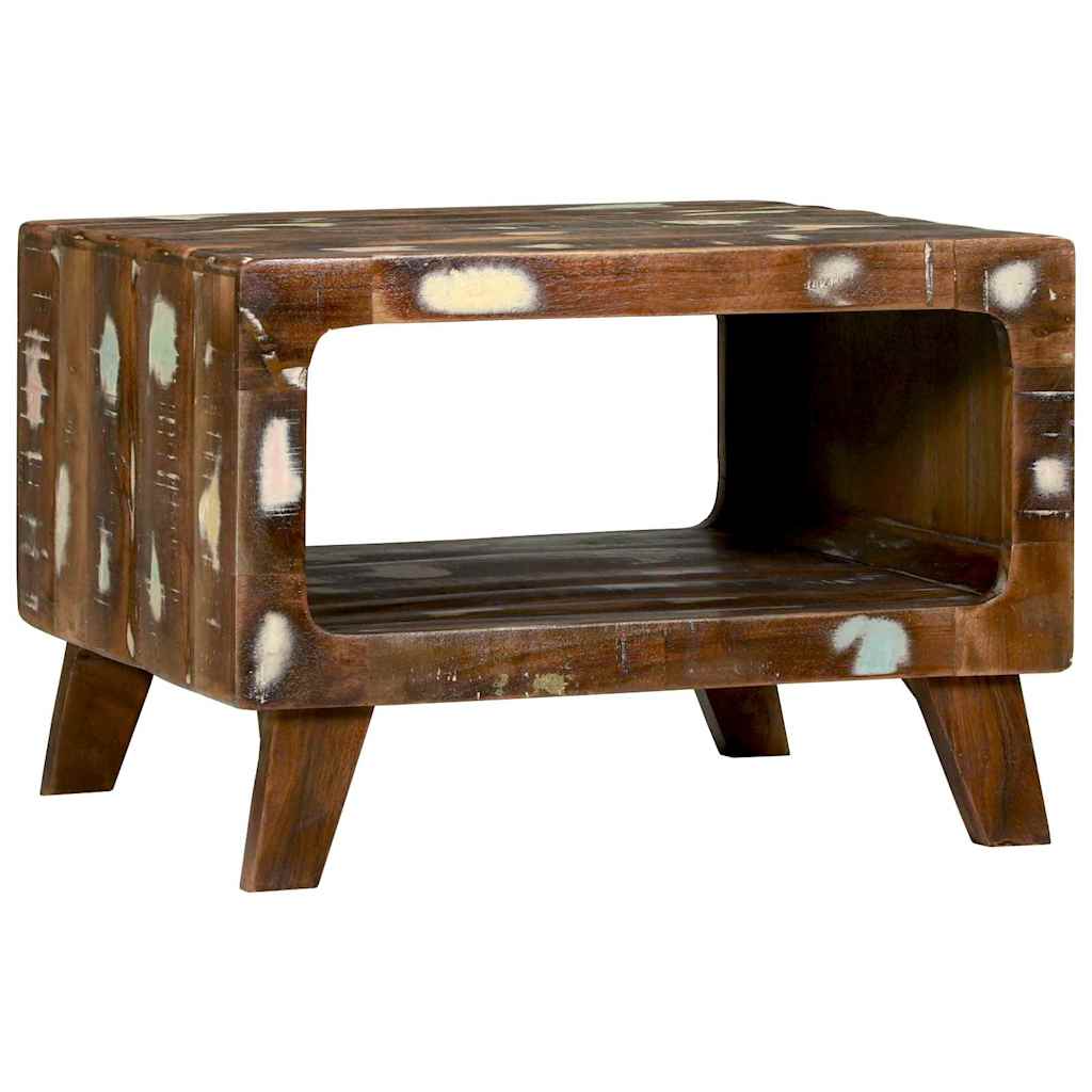 Table basse 50 x 50 x 35 cm bois de récupération massif - XIOS