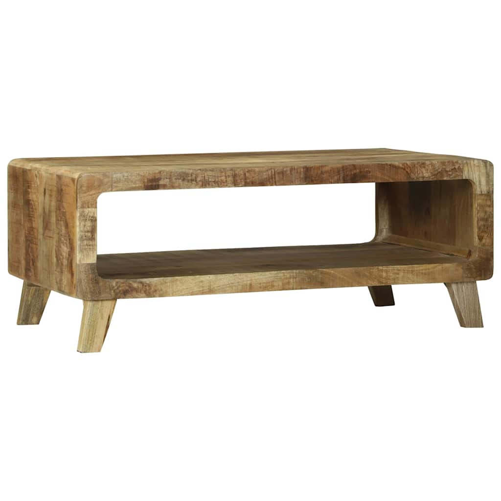Table basse Marron 90 x 50 x 35 cm Bois de manguier brut massif - XIOS