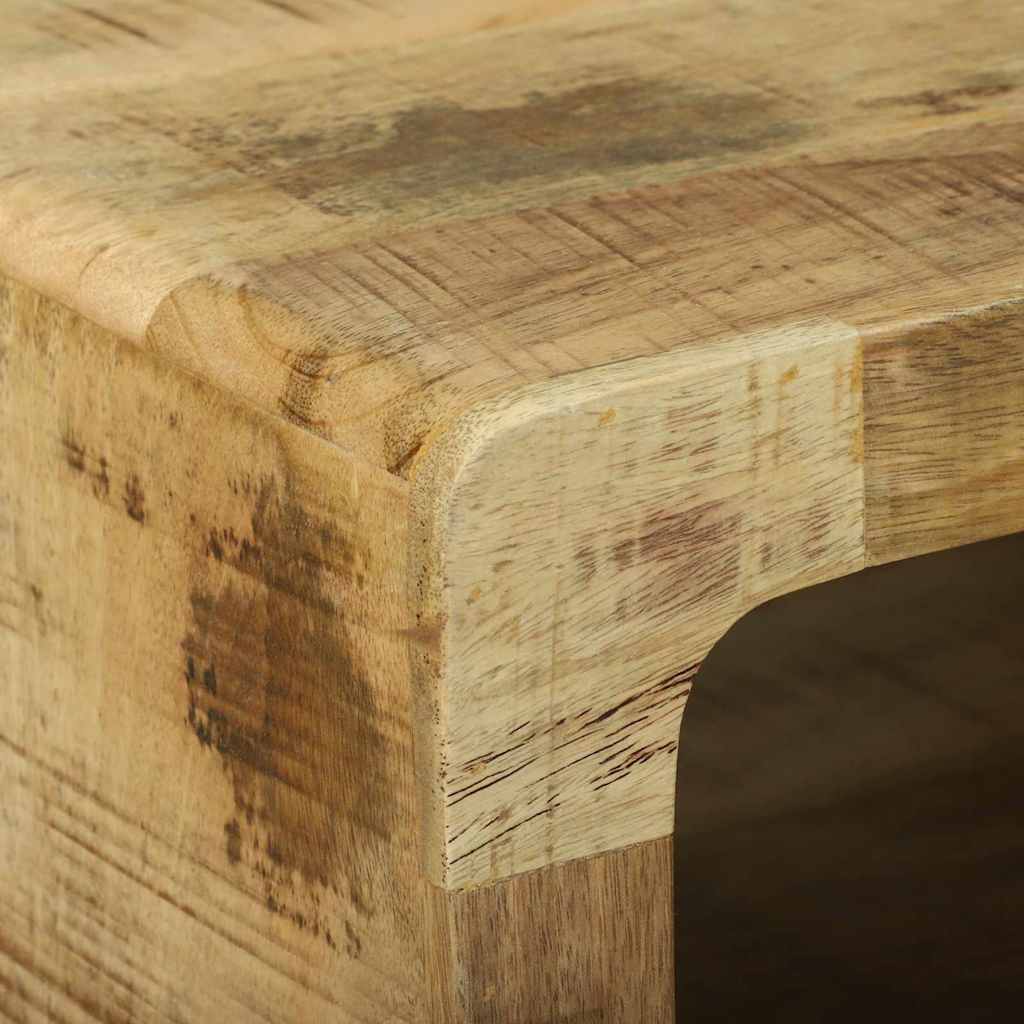 Table basse Marron 50 x 50 x 35 cm Bois de manguier brut massif - XIOS