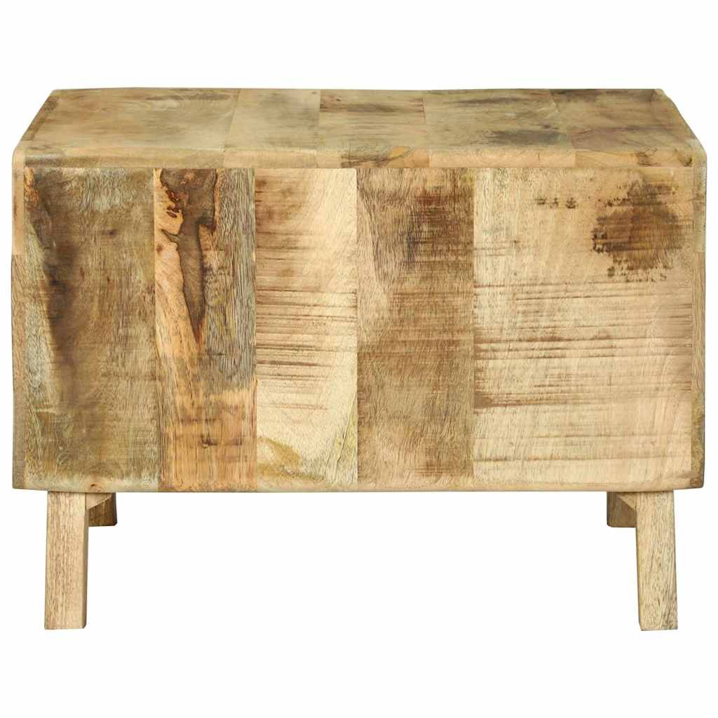 Table basse Marron 50 x 50 x 35 cm Bois de manguier brut massif - XIOS