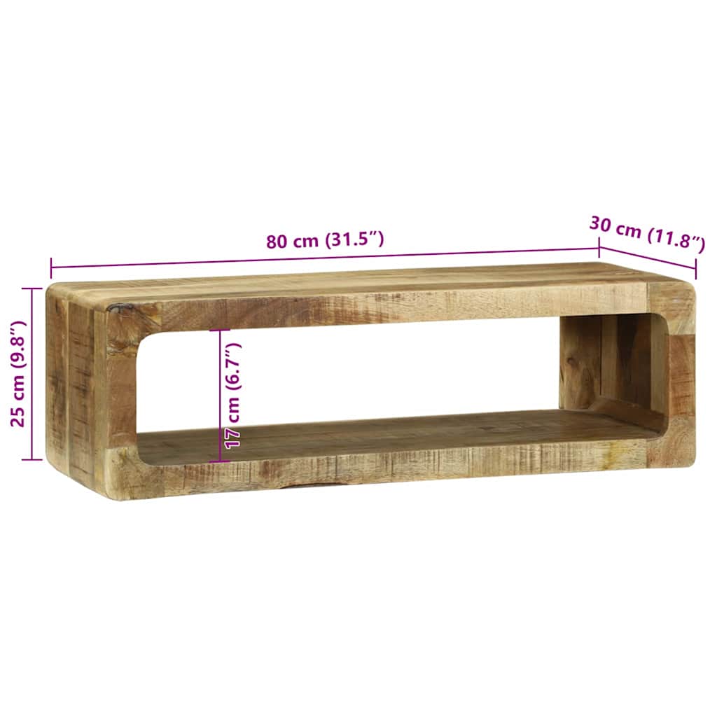 Meuble TV avec étagère Marron Bois de manguier massif - XIOS