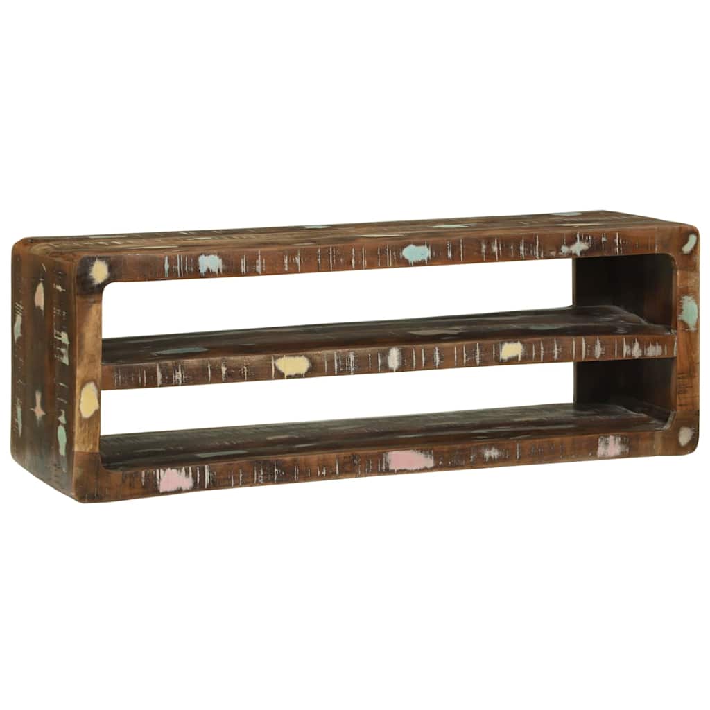 Meuble TV 100 x 32 x 36 cm Bois massif de récupération - XIOS